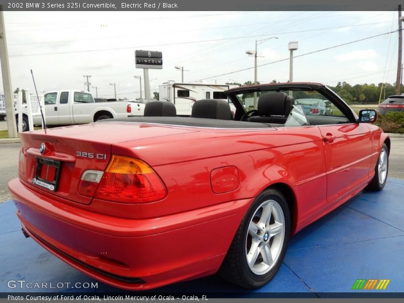 Electric Red / Black 2002 BMW 3 Series 325i Convertible