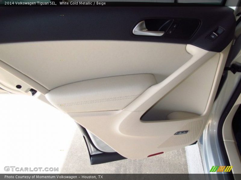 White Gold Metallic / Beige 2014 Volkswagen Tiguan SEL