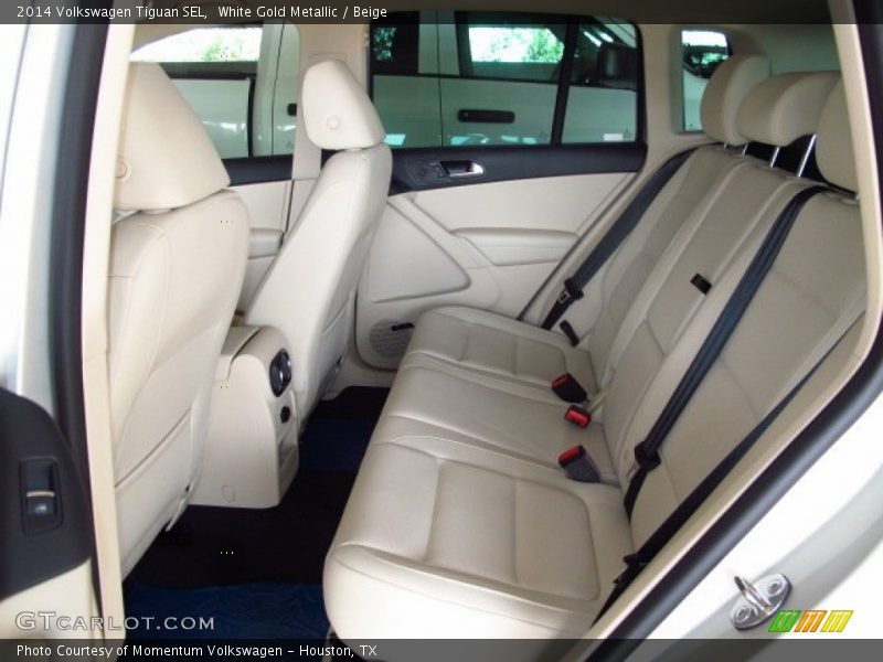 White Gold Metallic / Beige 2014 Volkswagen Tiguan SEL