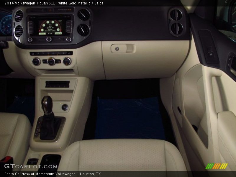 White Gold Metallic / Beige 2014 Volkswagen Tiguan SEL
