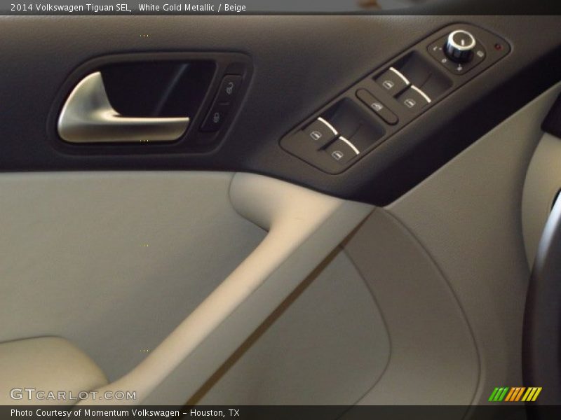 White Gold Metallic / Beige 2014 Volkswagen Tiguan SEL