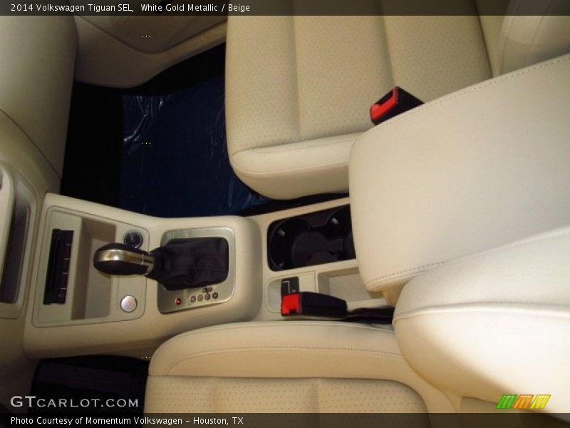 White Gold Metallic / Beige 2014 Volkswagen Tiguan SEL