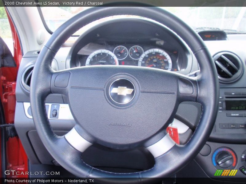 Victory Red / Charcoal 2008 Chevrolet Aveo LS Sedan