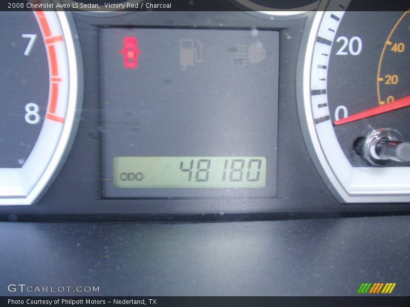 Victory Red / Charcoal 2008 Chevrolet Aveo LS Sedan