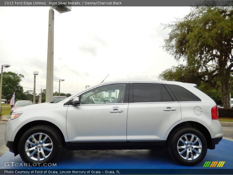 Ingot Silver Metallic / Sienna/Charcoal Black 2013 Ford Edge Limited