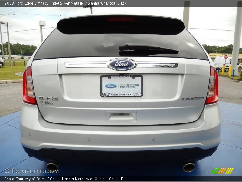 Ingot Silver Metallic / Sienna/Charcoal Black 2013 Ford Edge Limited