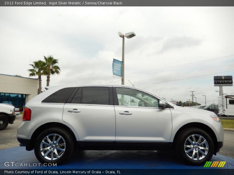 Ingot Silver Metallic / Sienna/Charcoal Black 2013 Ford Edge Limited