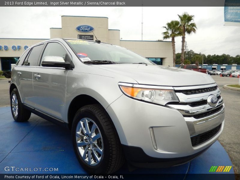 Ingot Silver Metallic / Sienna/Charcoal Black 2013 Ford Edge Limited