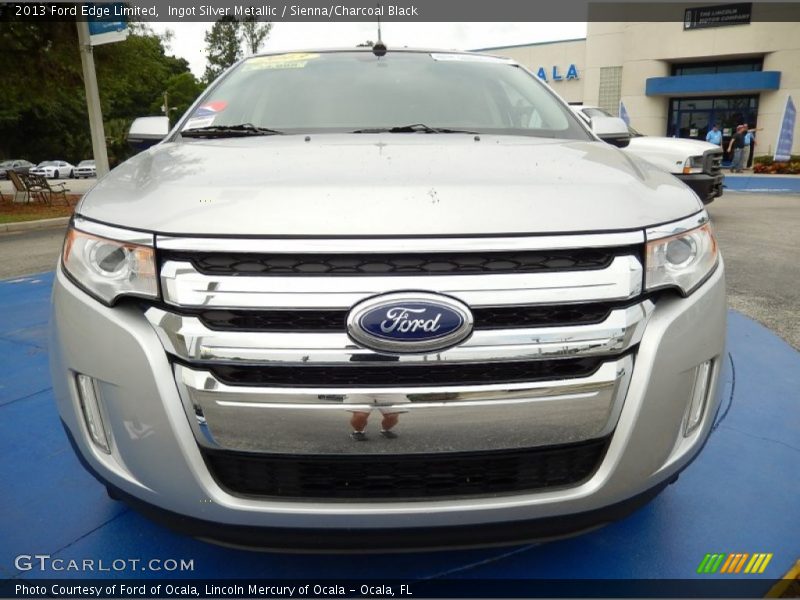 Ingot Silver Metallic / Sienna/Charcoal Black 2013 Ford Edge Limited