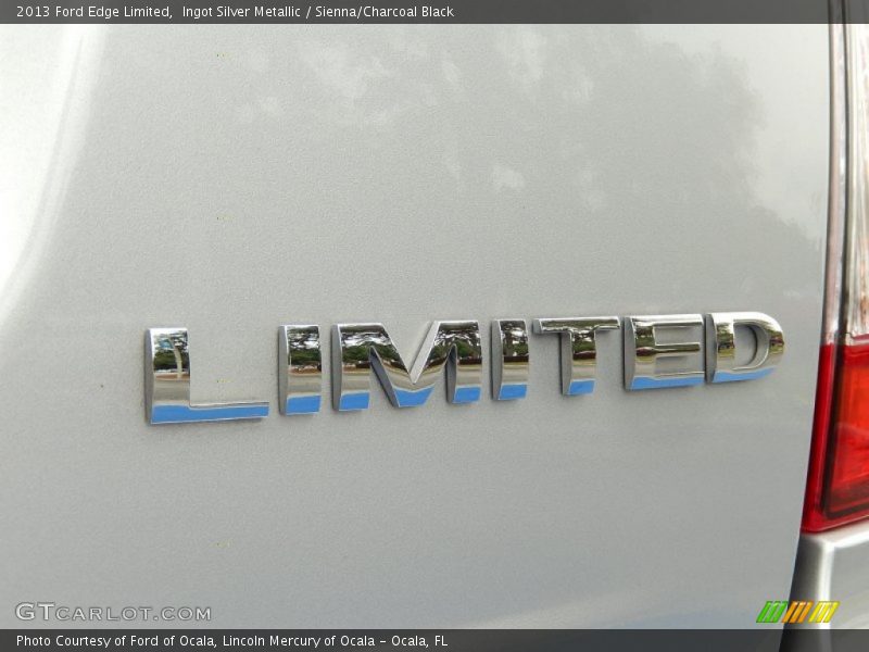 Ingot Silver Metallic / Sienna/Charcoal Black 2013 Ford Edge Limited