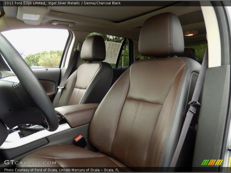 Ingot Silver Metallic / Sienna/Charcoal Black 2013 Ford Edge Limited