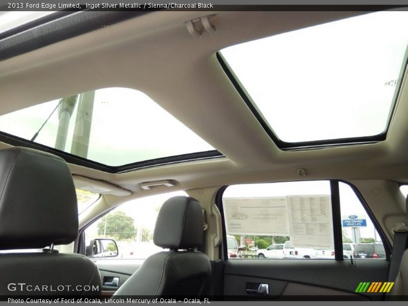 Ingot Silver Metallic / Sienna/Charcoal Black 2013 Ford Edge Limited