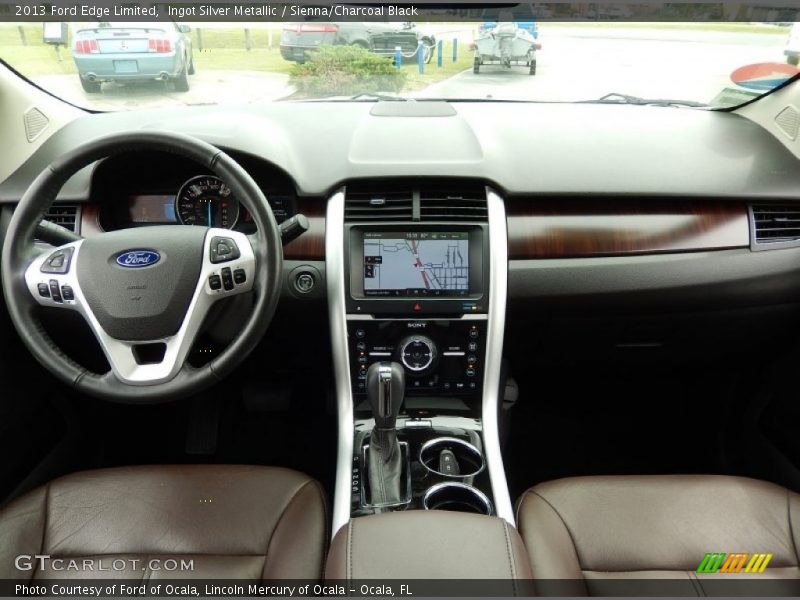 Ingot Silver Metallic / Sienna/Charcoal Black 2013 Ford Edge Limited
