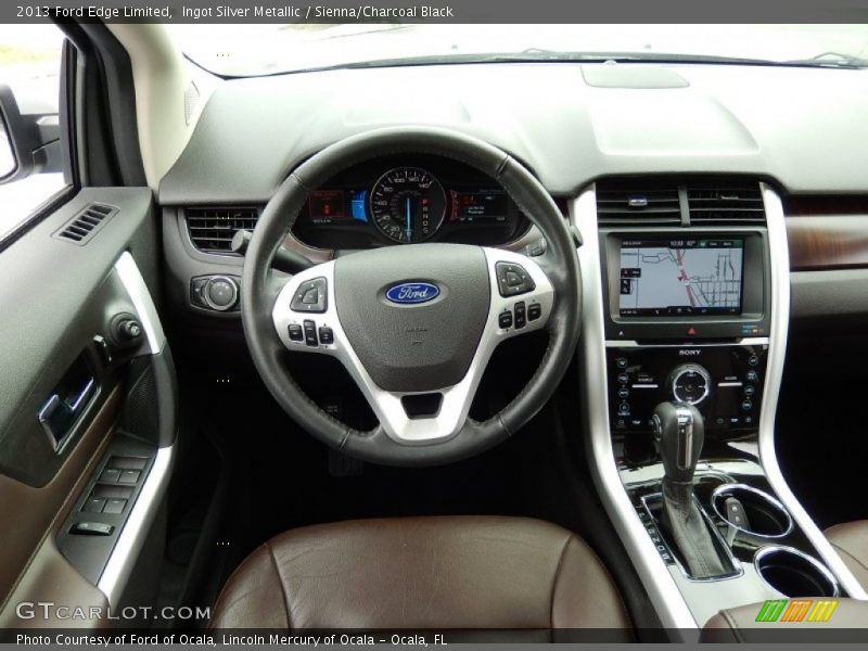 Ingot Silver Metallic / Sienna/Charcoal Black 2013 Ford Edge Limited