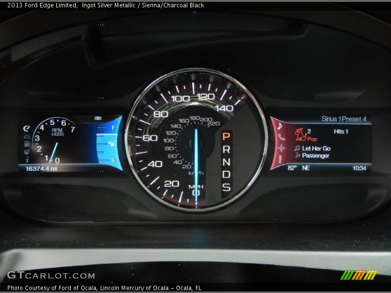 Ingot Silver Metallic / Sienna/Charcoal Black 2013 Ford Edge Limited