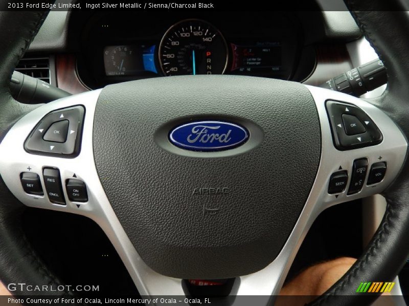 Ingot Silver Metallic / Sienna/Charcoal Black 2013 Ford Edge Limited