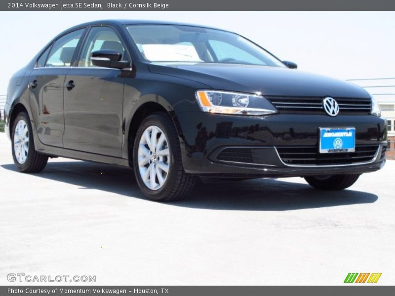 Black / Cornsilk Beige 2014 Volkswagen Jetta SE Sedan