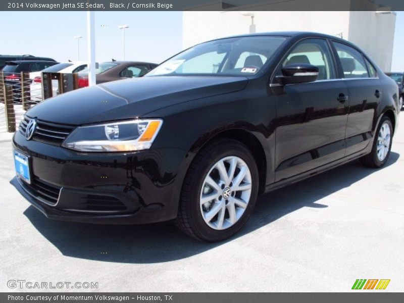 Black / Cornsilk Beige 2014 Volkswagen Jetta SE Sedan