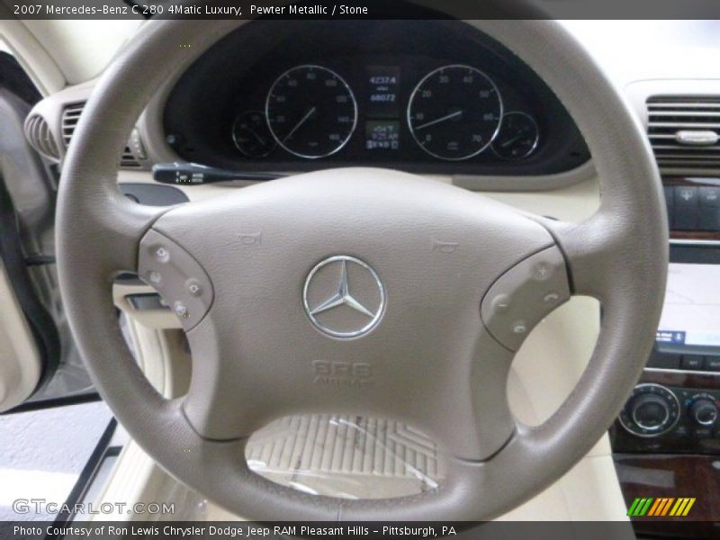 Pewter Metallic / Stone 2007 Mercedes-Benz C 280 4Matic Luxury