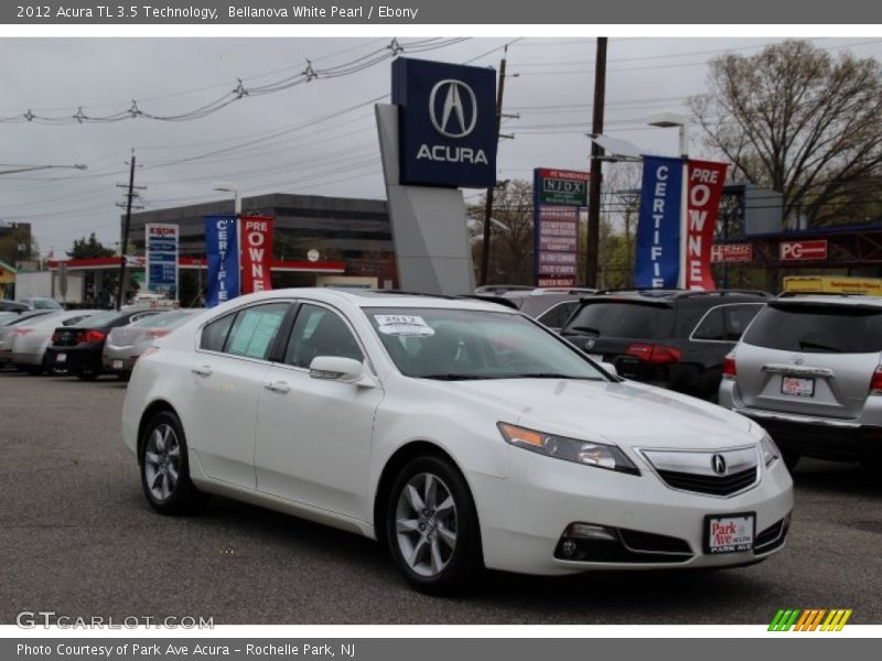 Bellanova White Pearl / Ebony 2012 Acura TL 3.5 Technology