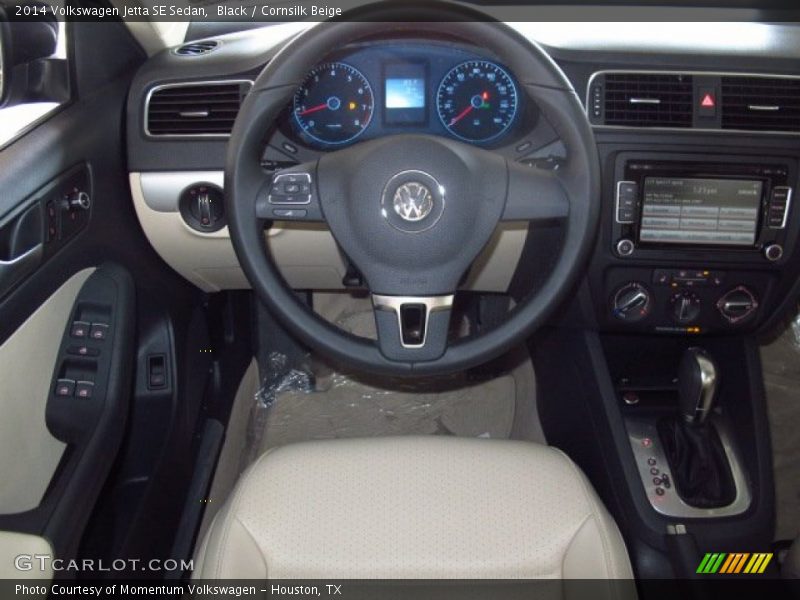 Black / Cornsilk Beige 2014 Volkswagen Jetta SE Sedan