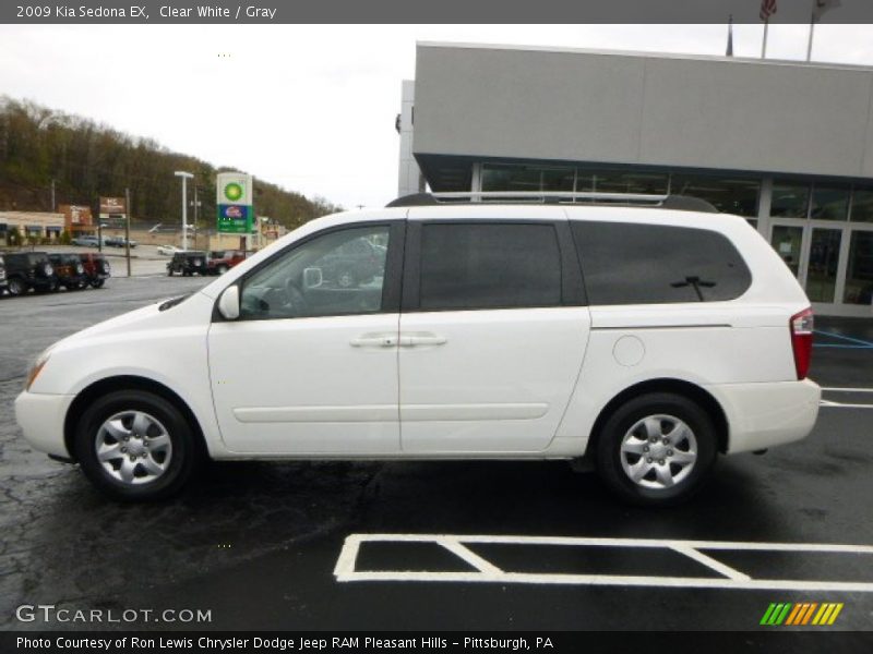 Clear White / Gray 2009 Kia Sedona EX