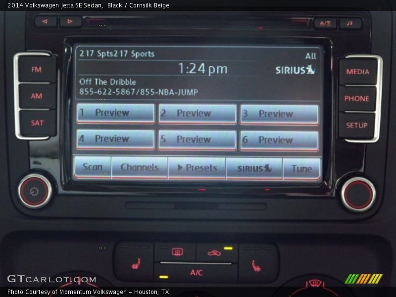 Black / Cornsilk Beige 2014 Volkswagen Jetta SE Sedan