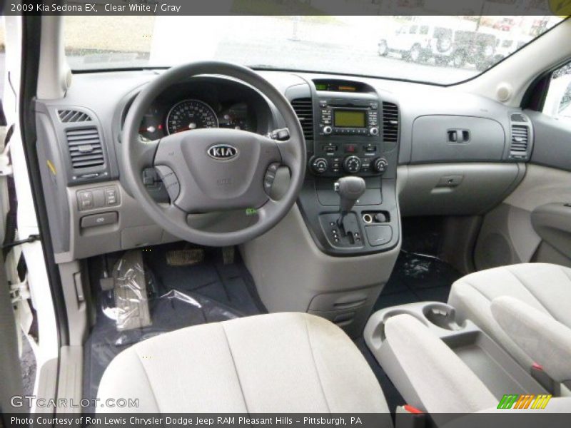 Clear White / Gray 2009 Kia Sedona EX