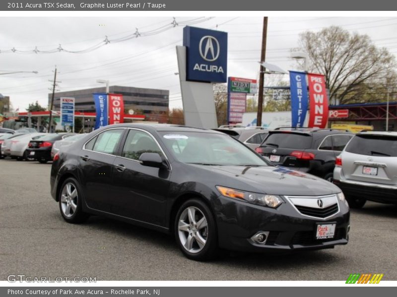 Graphite Luster Pearl / Taupe 2011 Acura TSX Sedan