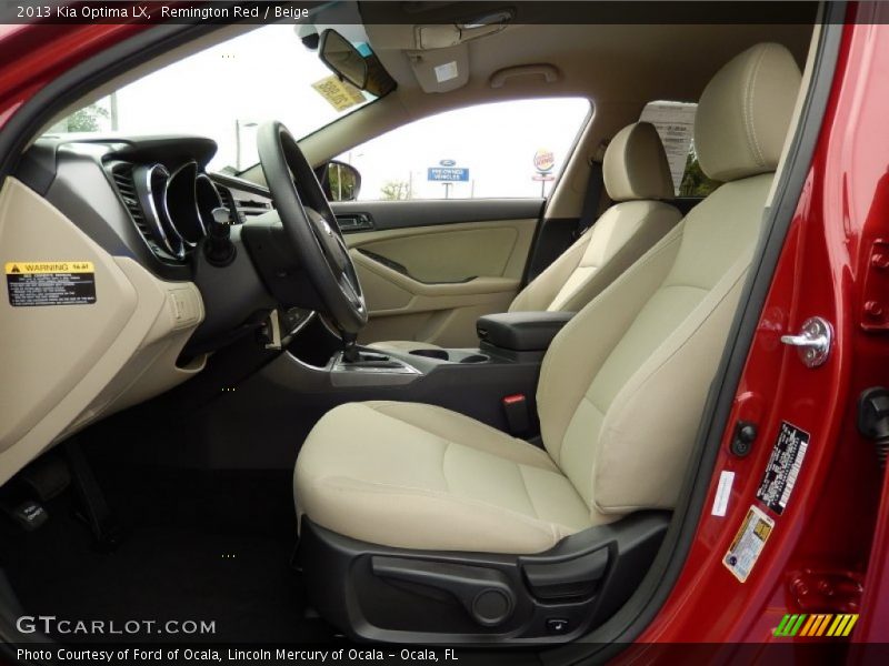  2013 Optima LX Beige Interior