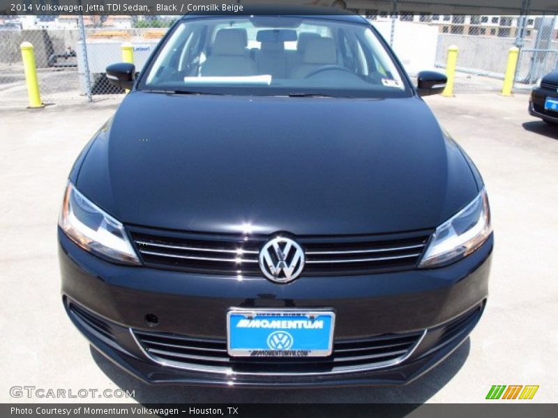 Black / Cornsilk Beige 2014 Volkswagen Jetta TDI Sedan