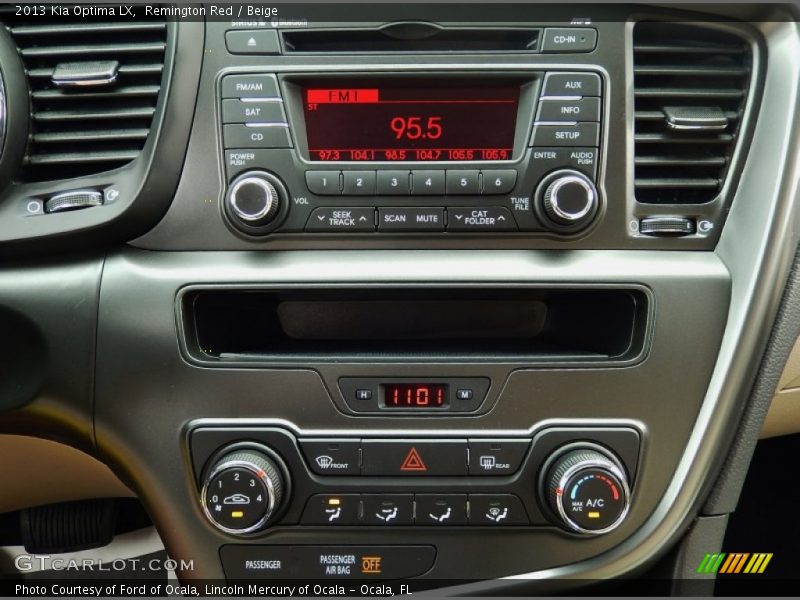 Controls of 2013 Optima LX