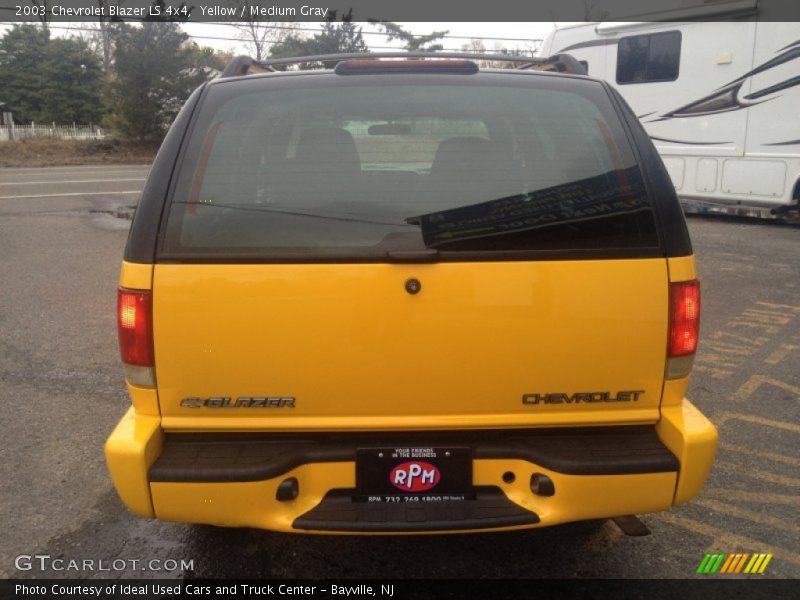 Yellow / Medium Gray 2003 Chevrolet Blazer LS 4x4