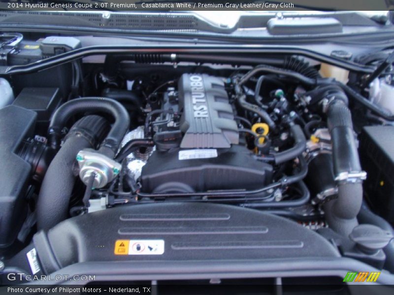 Casablanca White / Premium Gray Leather/Gray Cloth 2014 Hyundai Genesis Coupe 2.0T Premium