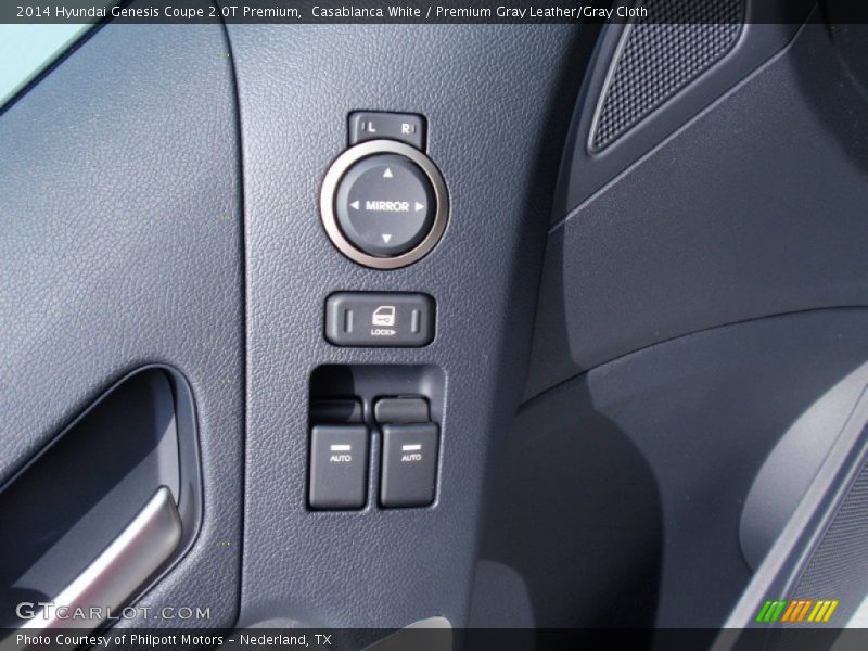 Casablanca White / Premium Gray Leather/Gray Cloth 2014 Hyundai Genesis Coupe 2.0T Premium