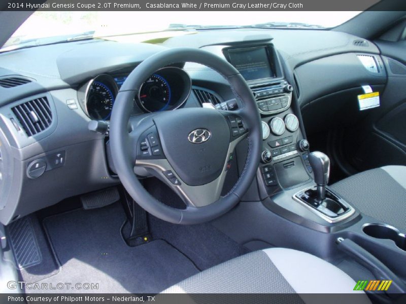 Premium Gray Leather/Gray Cloth Interior - 2014 Genesis Coupe 2.0T Premium 