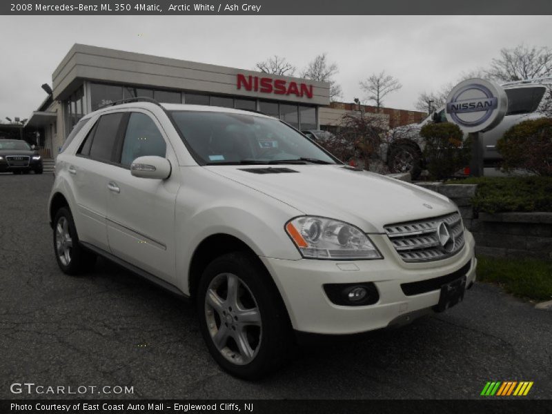 Arctic White / Ash Grey 2008 Mercedes-Benz ML 350 4Matic
