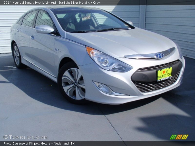 Starlight Silver Metallic / Gray 2014 Hyundai Sonata Hybrid Limited