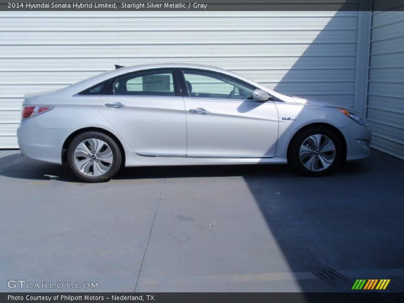 Starlight Silver Metallic / Gray 2014 Hyundai Sonata Hybrid Limited