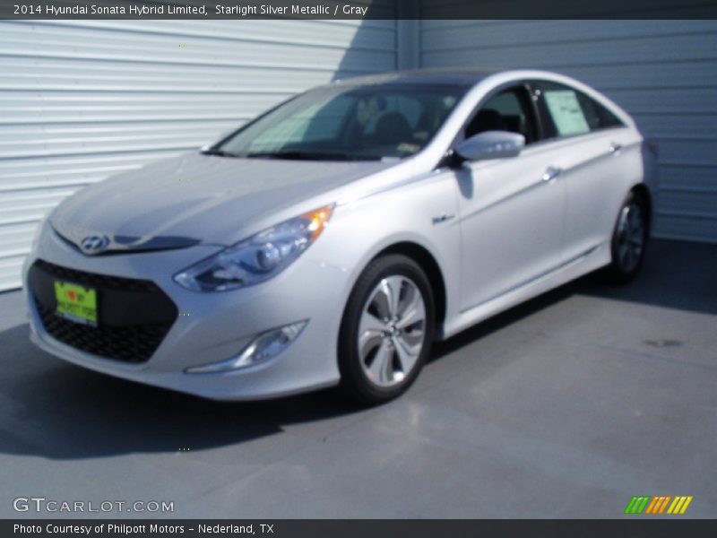 Starlight Silver Metallic / Gray 2014 Hyundai Sonata Hybrid Limited