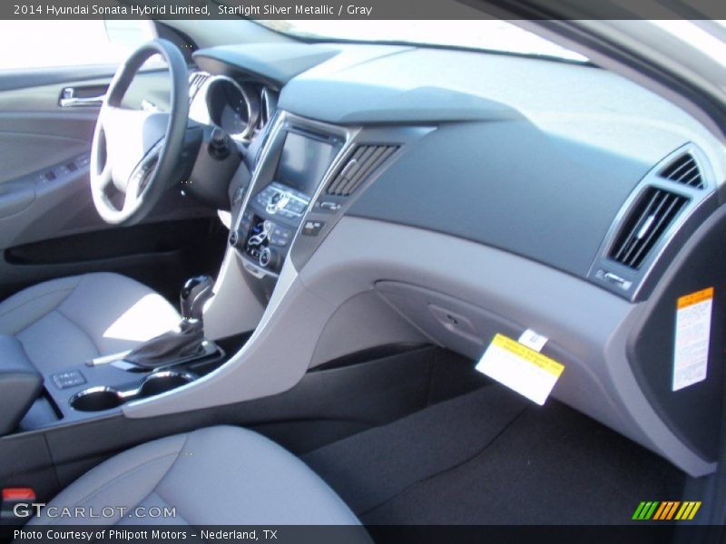 Starlight Silver Metallic / Gray 2014 Hyundai Sonata Hybrid Limited