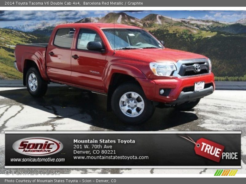 Barcelona Red Metallic / Graphite 2014 Toyota Tacoma V6 Double Cab 4x4