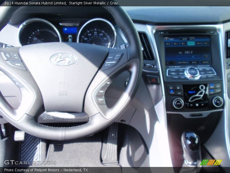 Starlight Silver Metallic / Gray 2014 Hyundai Sonata Hybrid Limited