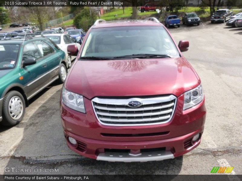 Ruby Red Pearl / Desert Beige 2010 Subaru Tribeca 3.6R Touring