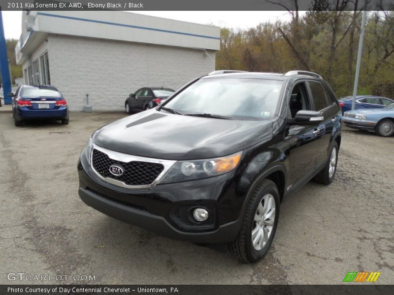 Ebony Black / Black 2011 Kia Sorento EX AWD