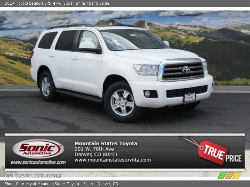 Super White / Sand Beige 2014 Toyota Sequoia SR5 4x4