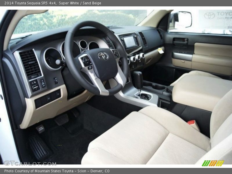 Super White / Sand Beige 2014 Toyota Sequoia SR5 4x4