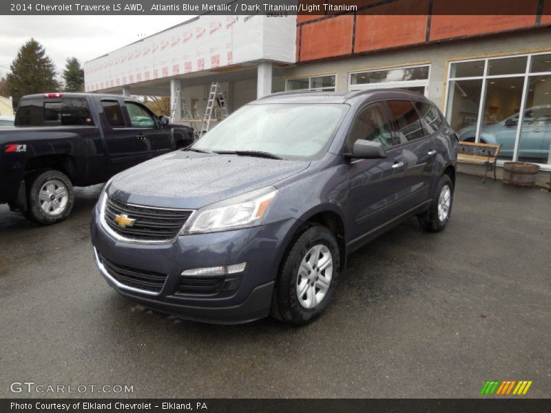 Atlantis Blue Metallic / Dark Titanium/Light Titanium 2014 Chevrolet Traverse LS AWD