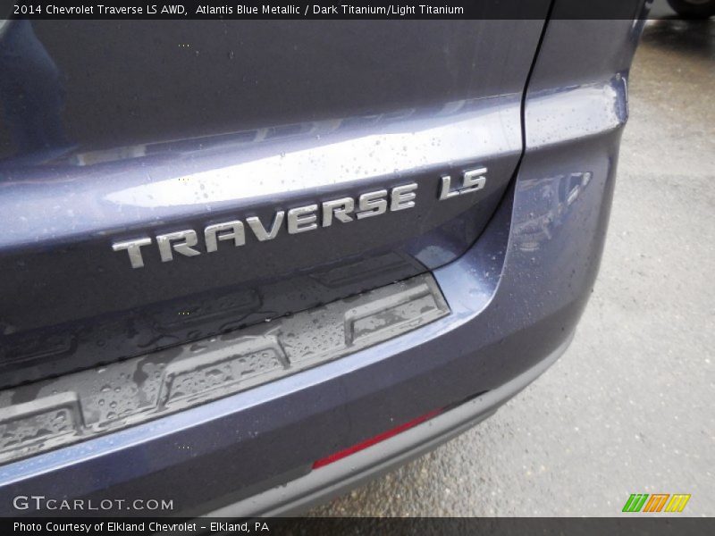 Atlantis Blue Metallic / Dark Titanium/Light Titanium 2014 Chevrolet Traverse LS AWD