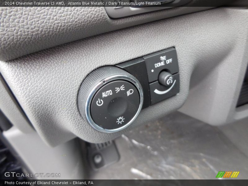 Atlantis Blue Metallic / Dark Titanium/Light Titanium 2014 Chevrolet Traverse LS AWD